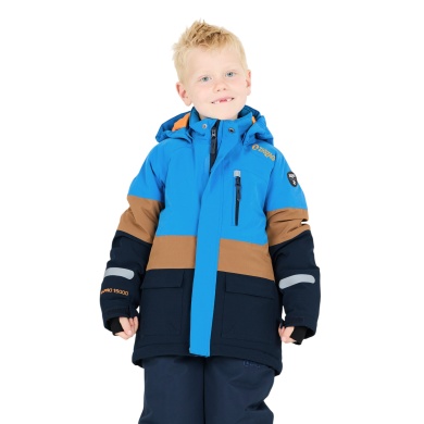 Zigzag Winter Ski Jacket Taylora W-PRO 15,000 (4-way stretch, waterproof, windproof) blue/brown Children